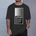 Kenko 写真用語「ラチチュード」［前面デザイン］ Tシャツ 彼への贈り物