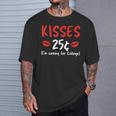 Kisses 25 Imave For College バレンタインデー デザイナー Tシャツ 彼への贈り物