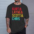 Kurt & Layne &Cott & Chris Fuentes Grunge Distressed Camiseta unisex Regalos para él