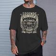 Legend Were Born In 1964 60歳の誕生日プレゼント 男性用 10月 Tシャツ 彼への贈り物