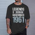 Legends Were Born In November 1961 誕生日 Tシャツ 彼への贈り物