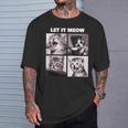 Let It Meow 面白い猫子猫の歌うギフト Tシャツ 彼への贈り物