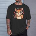 Linda Ardilla Rodeada De Corazones Amor Camiseta unisex Regalos para él
