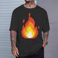 Lit Fire Flame ホットバーニングビーチパーティー Tシャツ 彼への贈り物