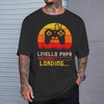 Livello Papà Loading Uomo Futuro Papà Retro Gamin G Maglietta Regalos para él