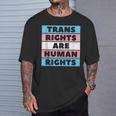 Los Derechos Transon Derechos Humanos Protegen El Orgullo De La Bandera Trans In Mangas Camiseta unisex Regalos para él