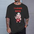 I Love Bbq グリル & スモーカー Tシャツ 彼への贈り物