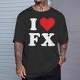 I Love Fx イニシャル I Heart FX 名前 F X Tシャツ 彼への贈り物