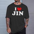 I Love Jin 私は愛する Jin Tシャツ 彼への贈り物