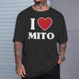 I Love Mito、ハートのある日本の都市 Tシャツ 彼への贈り物