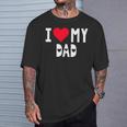I Love My Dad シャツ I Heart Dad Love Dad Tシャツ 彼への贈り物