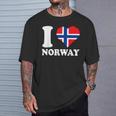 I Love Norwegian Pride ノルウェーのルーツ ノルウェー国旗 Tシャツ 彼への贈り物