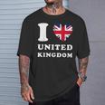 I Love United Kingdom ハートフラッグ イギリス Uk グレートブリテン Tシャツ 彼への贈り物