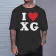 I Love Xg Initials I Heart XG First Last Name X G Tシャツ 彼への贈り物