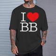 I Love ハート Bb Tシャツ 彼への贈り物