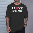 I Loveting Coincidencia Novia & Novioting Nombre Cuello Camiseta unisex Regalos para él
