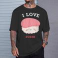 I Loveushi I Loveushi Japan Food 巻にぎり魚 Tシャツ 彼への贈り物