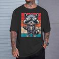 Mapache Retro Rock Música Hombres Niños Es Divertido Mapacheintage Camiseta unisex Regalos para él