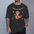 Mignon Dia De Los Muertos Guitare Mexicainequelette Enucre Pour Enfants T-Shirt Cadeaux pour lui