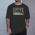 Mississippi Delta Blues Intage Retro Envejecida Camiseta unisex Regalos para él