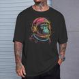 Mono Chimpancé Astronauta Diseño De Neón De Chimpancé Espacial Camiseta unisex Regalos para él