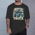 Monster Truck Retro Colorido Camiones Amante Niño Adolescente Adulto Camiseta unisex Regalos para él