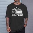 Mr Plow 面白い 皮肉なノベルティプラウトラック Tシャツ 彼への贈り物