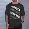 Munich Patrón De Camuflaje Gris Camiseta unisex Regalos para él