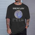 Nerdy Mercury 天文学 科学惑星 太陽系 ホワイト Tシャツ 彼への贈り物
