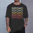 Nipomo California Nipomo Ca Retrointage Text Tシャツ 彼への贈り物