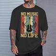 No Music No Life 音符ミュージシャン Tシャツ 彼への贈り物