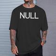 Null Computer サイエンスコード エラー ユーモア エンジニア Tシャツ 彼への贈り物