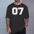 Number 07Ports Jersey Player 07 7 Fan Front Printarsity Tシャツ 彼への贈り物