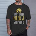 Onlyheep Need Ahepherd Anarchist シンボル アナキズムミーム Tシャツ 彼への贈り物