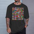 Países Banderas Niñas Mapas Del Mundo Niños Mapas Del Mundo Niños Camiseta unisex Regalos para él