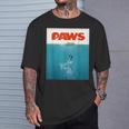 Paws Cat ファニーtシャツ、子猫映画ポスターパロディ Tシャツ 彼への贈り物
