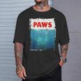 Paws 猫 子猫 ニャーパロディー おもしろ猫好き Tシャツ 彼への贈り物