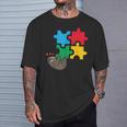 Perezoso Colgante Puzzle Lindo Autismo Concientización Hombres Es Niños Camiseta unisex Regalos para él