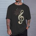 Pianist クラシカル楽器 ト音記号キーボード ピアノ Tシャツ 彼への贈り物