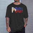 Pogi フィリピンのスラングとフィリピン国旗。 Tシャツ 彼への贈り物