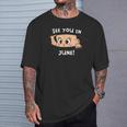 Pregnancy Mom Mother See You In June T-Shirt Gifts for Him