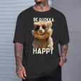 Be Quokka Happy クオッカ・ビー・クオッカ・ハッピー＆クオッカとスマイル Tシャツ 彼への贈り物