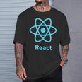 Reactjs ReactJs 公式ロゴ Javascript フレームワーク Tシャツ 彼への贈り物