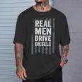 Real Drive Diesels 面白いディーゼル メカニック Usa トラッカー Tシャツ 彼への贈り物