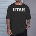 Regalo Deportivo De Utah Estilo Universitario Camiseta unisex Regalos para él