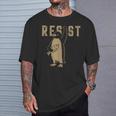 Resist Penguin Activism Diseño Gráfico Camiseta unisex Regalos para él