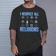 I Respect All Religions 精神性 寛容 受容 Tシャツ 彼への贈り物