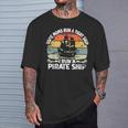 Retro Some Moms Run A Tight Ship Pirate Mama Mother Sunset T-Shirt Gifts for Him