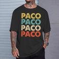 S Y Regalos Para Paco Personalizada Paco Niños Hombre Manga De Doble Puntada Regular Fit Clásico Cuello Crew Camiseta unisex Regalos para él