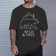 Salvaje Y Libertad Camiseta unisex Regalos para él